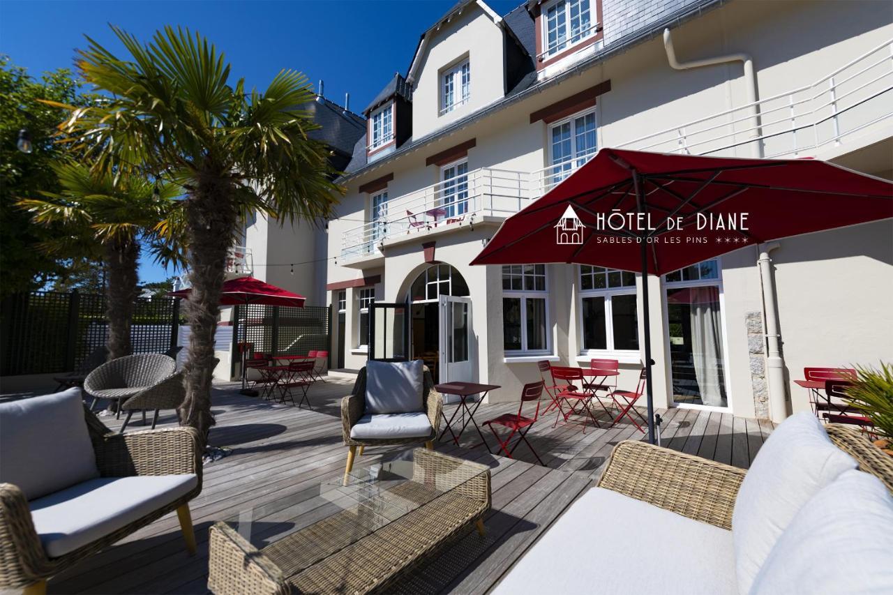 Hotel De Diane Sables-dʼOr-les-Pins Kültér fotó
